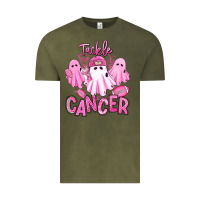 Vintage Olive tackle cancer halloween ghosts american football Vintage Tee - RanaPortraitStore