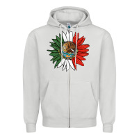 Dove Grey mexico sunflower Zipper Hoodie - HRA Design Shop