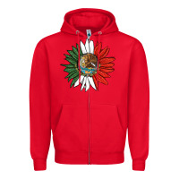 Red mexico sunflower Zipper Hoodie - HRA Design Shop