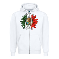 White mexico sunflower Zipper Hoodie - HRA Design Shop