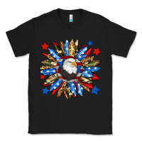Black American flag sunflower Classic Tee - Neo Western