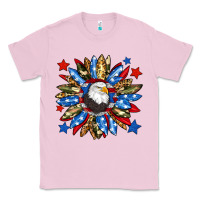 Bubblegum Pink American flag sunflower Classic Tee - Neo Western