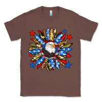 Chestnut American flag sunflower Classic Tee - Neo Western