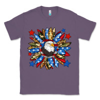 Lavender American flag sunflower Classic Tee - Neo Western