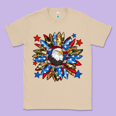 American Flag Sunflower Classic Tee Designed By Neo Western