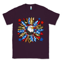 Plum American flag sunflower Classic Tee - Neo Western