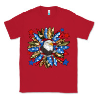 Red American flag sunflower Classic Tee - Neo Western