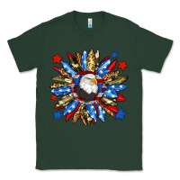 Sports Green American flag sunflower Classic Tee - Neo Western