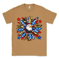 Toasted Coconut American flag sunflower Classic Tee - Neo Western
