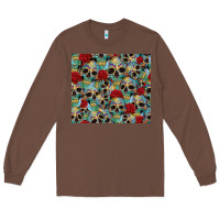 Chestnut sugar skulls roses tumbler 3 Long Sleeve Tee - CTS Tumbler Store