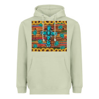 Western Gemstone Cross Sunflowers Leopard Serape Glitter Wooden Tumble Heavyweight Hoodie | Teevron