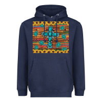 Navy western gemstone cross sunflowers leopard serape glitter wooden tumble Heavyweight Hoodie - Artiststas