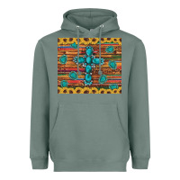 Sage western gemstone cross sunflowers leopard serape glitter wooden tumble Heavyweight Hoodie - Artiststas