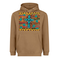 Toasted Coconut western gemstone cross sunflowers leopard serape glitter wooden tumble Heavyweight Hoodie - Artiststas