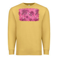 Antique Gold Distressed breast cancer background Premium Sweatshirt - Jasminsmagicworld