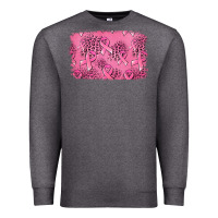 Charcoal Heather Distressed breast cancer background Premium Sweatshirt - Jasminsmagicworld
