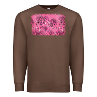 Chestnut Distressed breast cancer background Premium Sweatshirt - Jasminsmagicworld