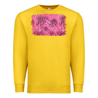 Lemon Distressed breast cancer background Premium Sweatshirt - Jasminsmagicworld