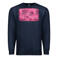 Navy Distressed breast cancer background Premium Sweatshirt - Jasminsmagicworld
