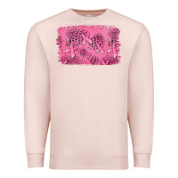 Pale Pink Distressed breast cancer background Premium Sweatshirt - Jasminsmagicworld
