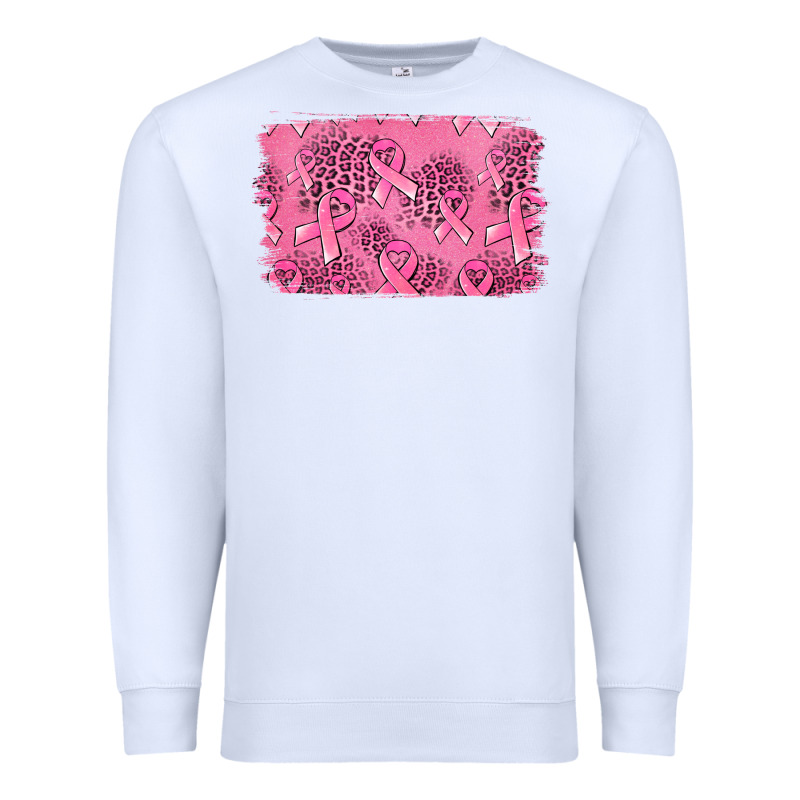 Distressed Breast Cancer Background Premium Sweatshirt by Jasminsmagicworld | Teevron