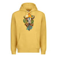 Antique Gold free spirit bull skull Premium Hoodie - MaliasSmallBusiness