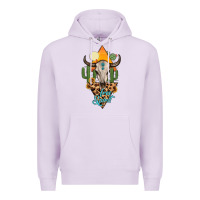 Lilac free spirit bull skull Premium Hoodie - MaliasSmallBusiness
