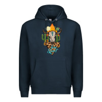 Navy free spirit bull skull Premium Hoodie - MaliasSmallBusiness
