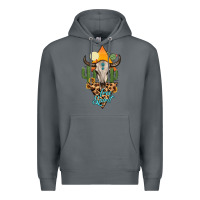 Rock free spirit bull skull Premium Hoodie - MaliasSmallBusiness