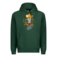Sports Green free spirit bull skull Premium Hoodie - MaliasSmallBusiness
