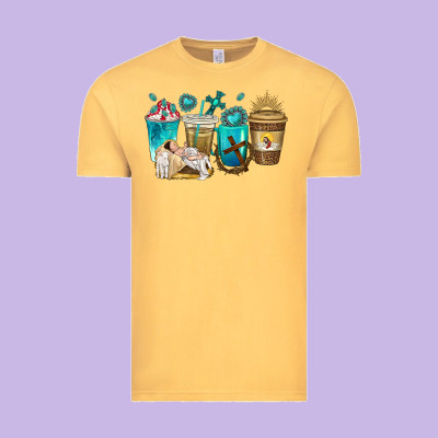 Jesus Coffee Cups Vintage Tee Designed By Texasbilliewilder