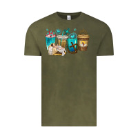 Vintage Olive jesus coffee cups Vintage Tee - texasbilliewilder
