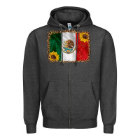 Mexico Flag Background Zipper Hoodie | Teevron