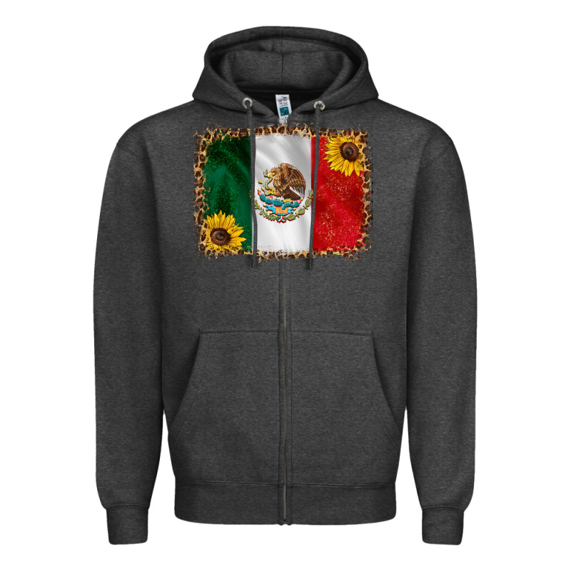 Mexico Flag Background Zipper Hoodie by HRA Design Shop | Teevron
