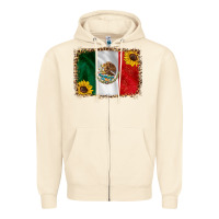Sandshell mexico flag background Zipper Hoodie - HRA Design Shop
