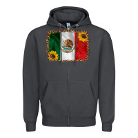Smoke mexico flag background Zipper Hoodie - HRA Design Shop