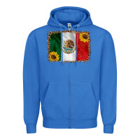 True Royal mexico flag background Zipper Hoodie - HRA Design Shop