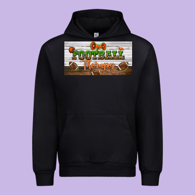 Football Therapy License Plate Urban Hoodie Designed By Bundleandbundleshop