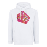 White v.d  lavender and lotus patches Heavyweight Hoodie - AdoDesignShop