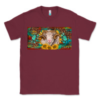 Burgundy merino ram license plate Classic Tee - BarkalooDesign
