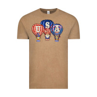 Vintage Coffee usa air balloon gnomies Vintage Tee - BarkalooDesign