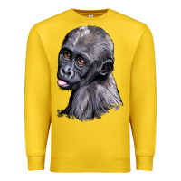 Lemon Baby Gorilla Head Premium Sweatshirt - LillyAllenDesigns