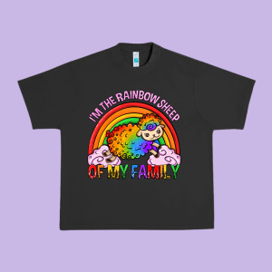 I M The Rainbow Sheep Of My Family Pride Lgbtq Urban Heavy Tee Designed By Texasbilliewilder