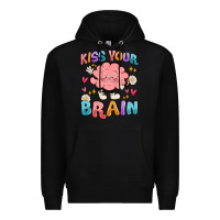 Black kiss your brain Premium Hoodie - MaliasSmallBusiness