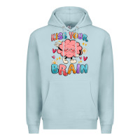 Blue Mist kiss your brain Premium Hoodie - MaliasSmallBusiness