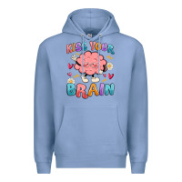 Colony Blue kiss your brain Premium Hoodie - MaliasSmallBusiness