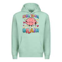 Seafoam kiss your brain Premium Hoodie - MaliasSmallBusiness