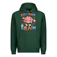 Sports Green kiss your brain Premium Hoodie - MaliasSmallBusiness
