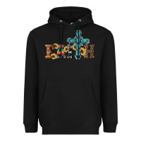 Black western gemstone cross faith Heavyweight Hoodie - Artiststas