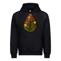Black christmas  teardrop Urban Hoodie - BundleAndBundleShop